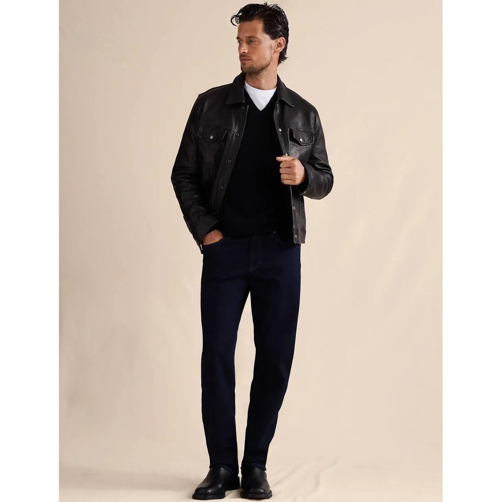 Banana Republic Traveler Men's Dark Wash Tapered Fit Jeans Size 33x30 New W/ Tag